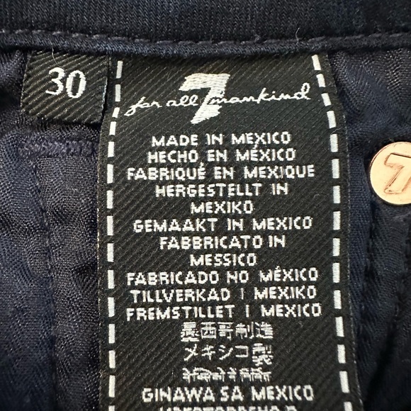 7 for all‎ Mankind Jeans The High Waist Skinny Size 30 Inseam 29 inches - Picture 4 of 5